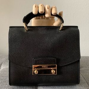 Furla Black Leather small handbag